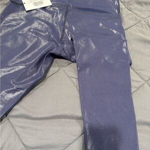 ZYIA Navy Metallic Leggings